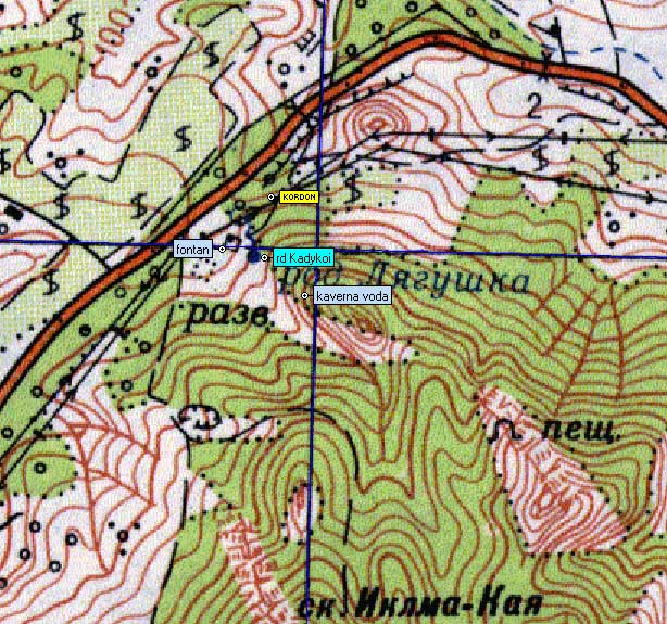 Карта северо-восточного склона массива Карадага