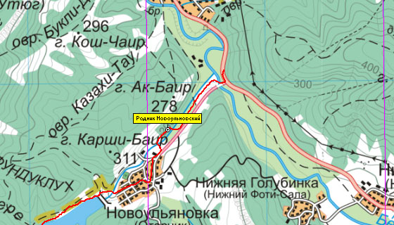 Карта района Новоульновки